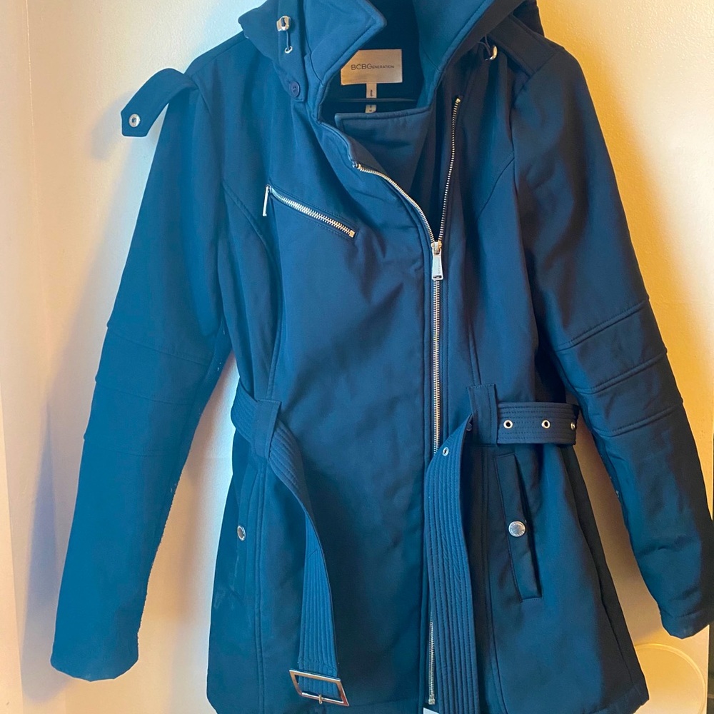 Blue Fur Pea Coat